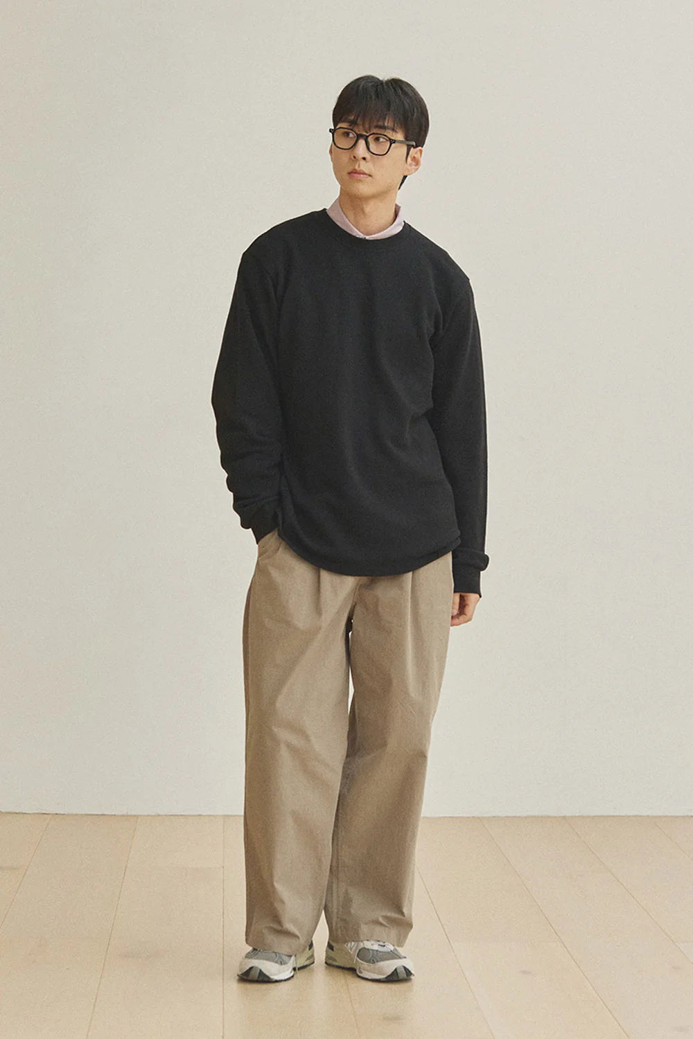 Twotuck wide CN pants beige - one size