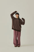 Two tuck wide kation pants purple - one size
