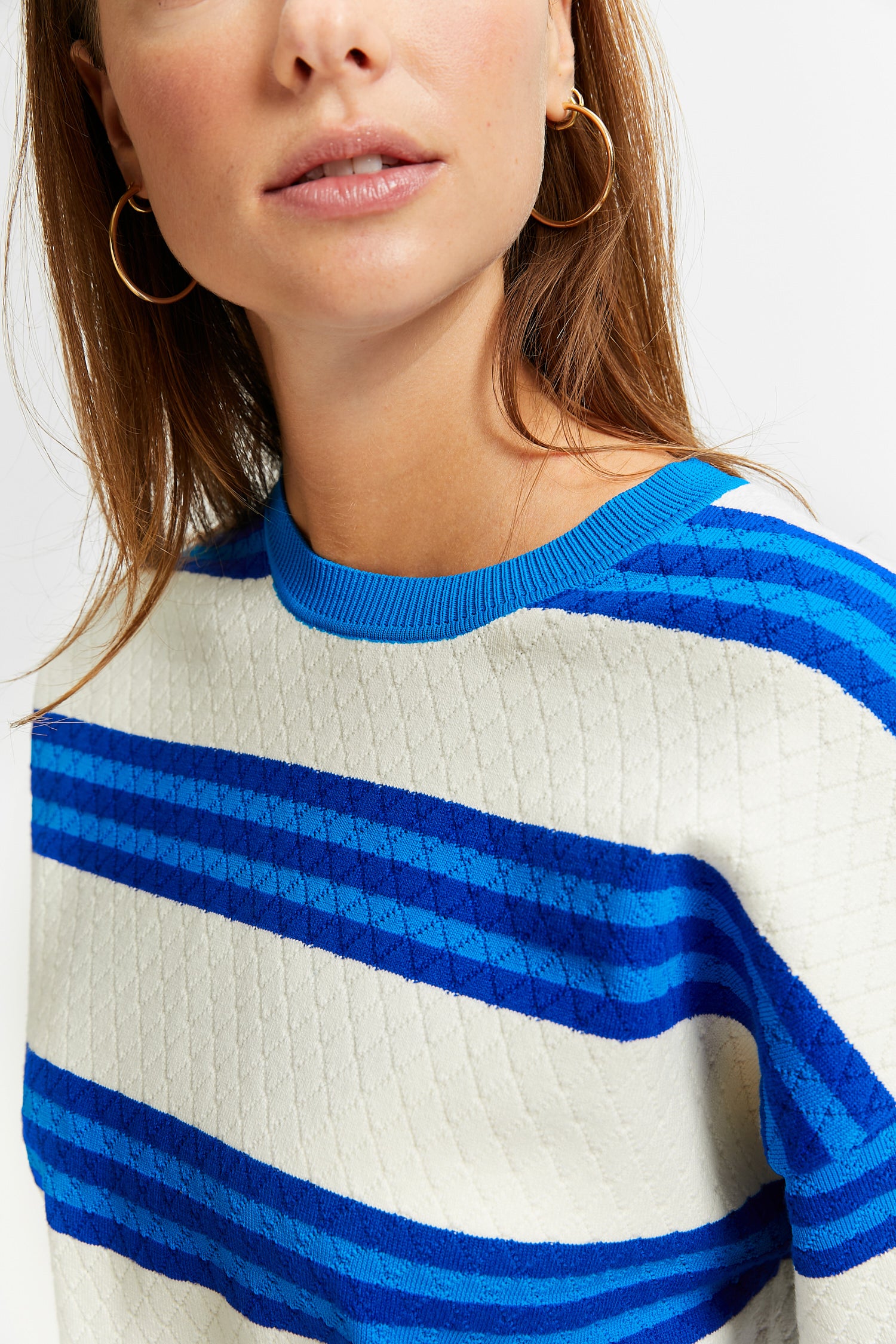 VELVET – Box Pullover with Stripes