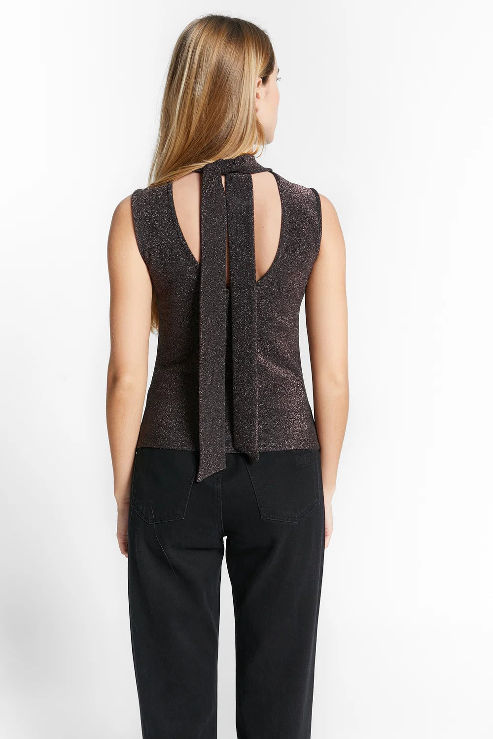 Wanna lurex top - Coffee