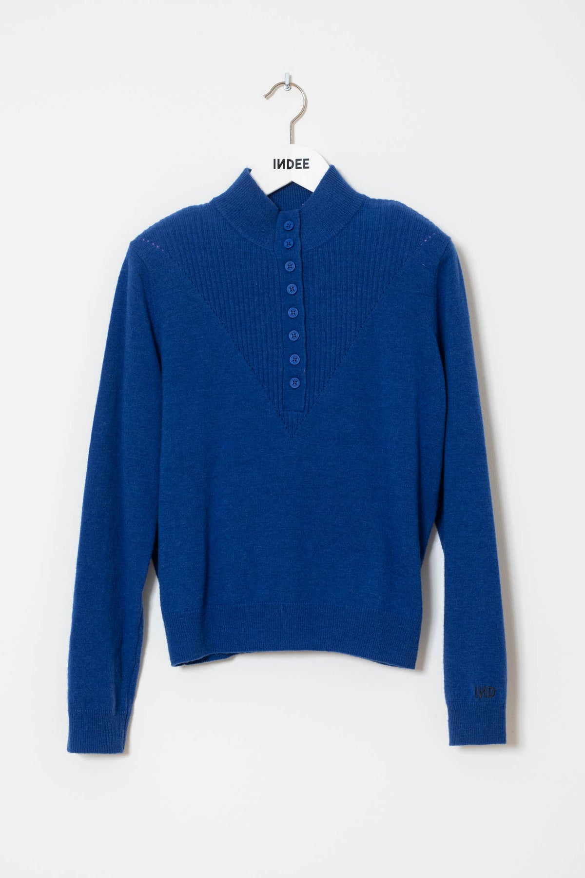 Winter high neck pullover - Royal blue