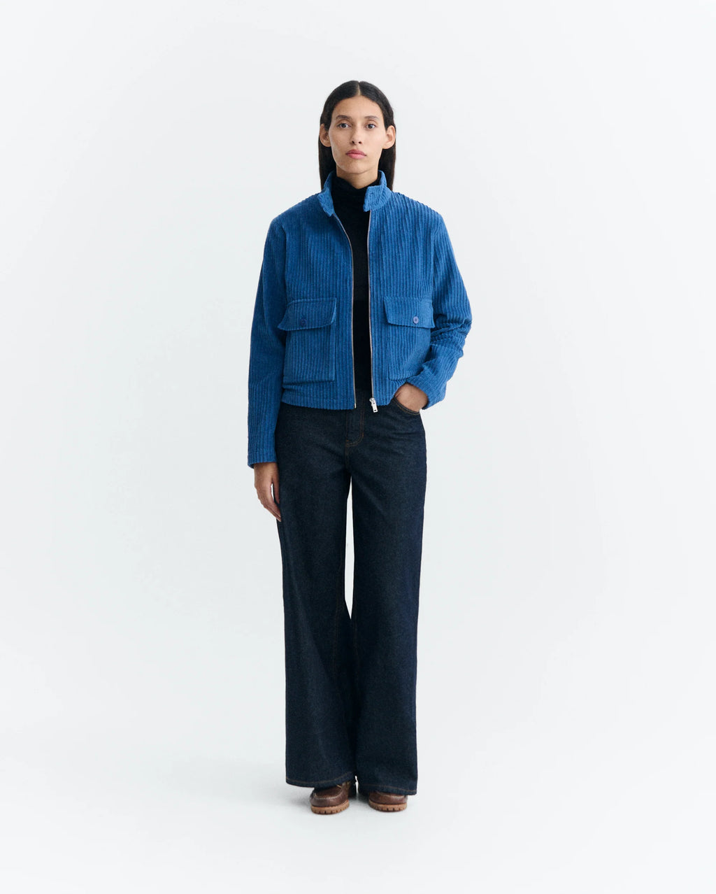 Delft blue delia corduroy jacket