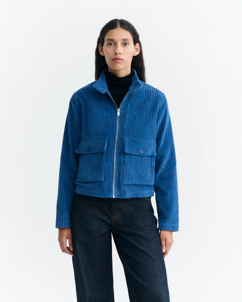 Delft blue delia corduroy jacket