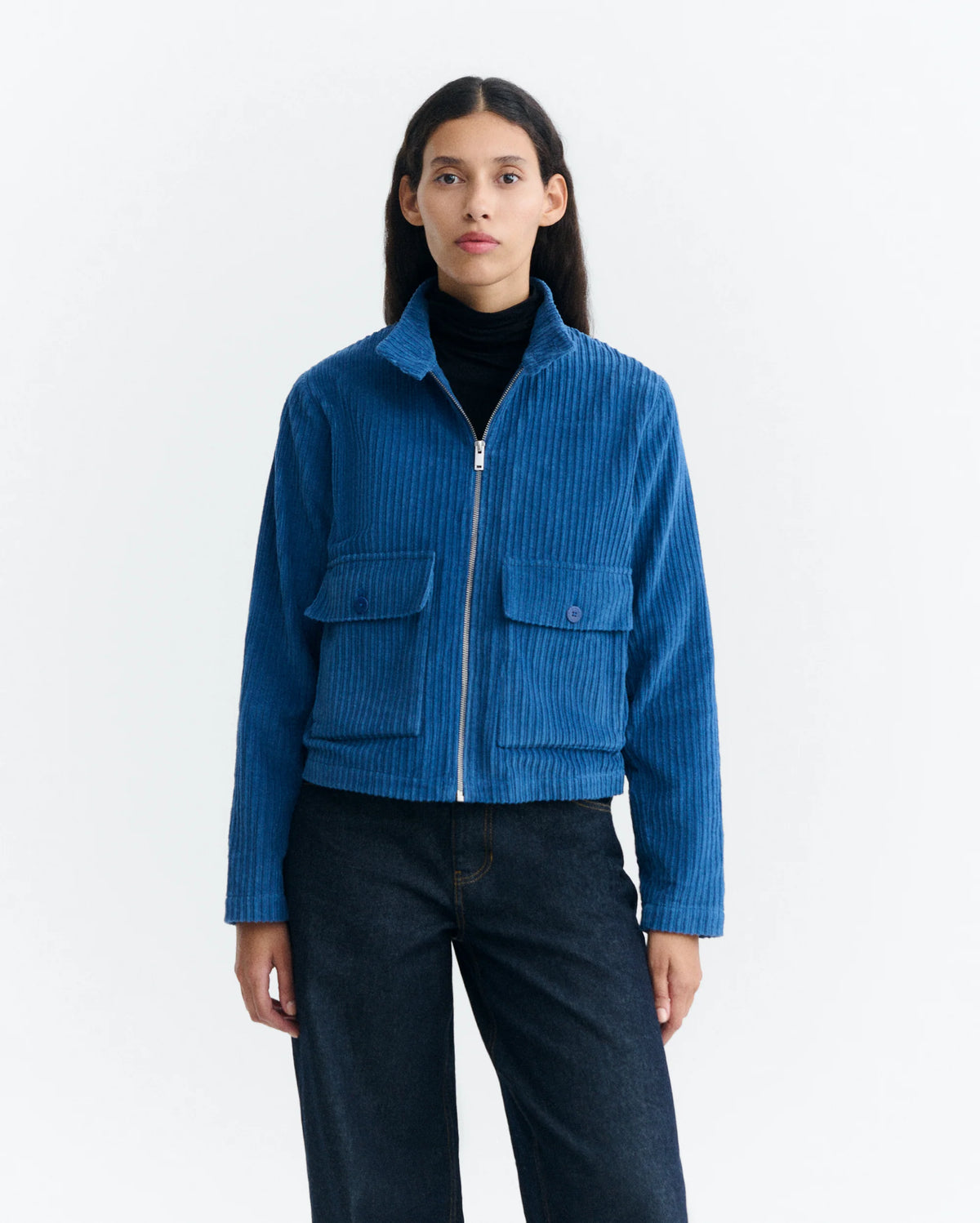 Delft blue delia corduroy jacket