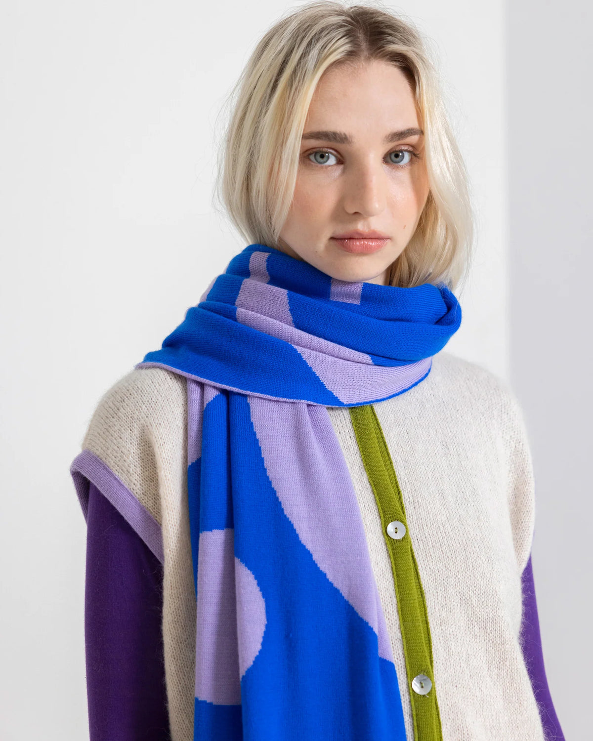Semicolon cobalt - Maxi scarf