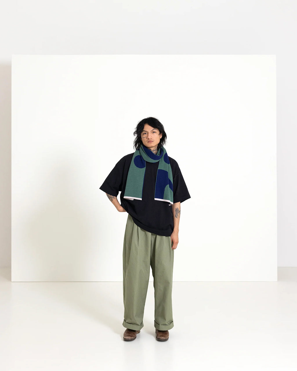 Semicolon teal - Midi scarf