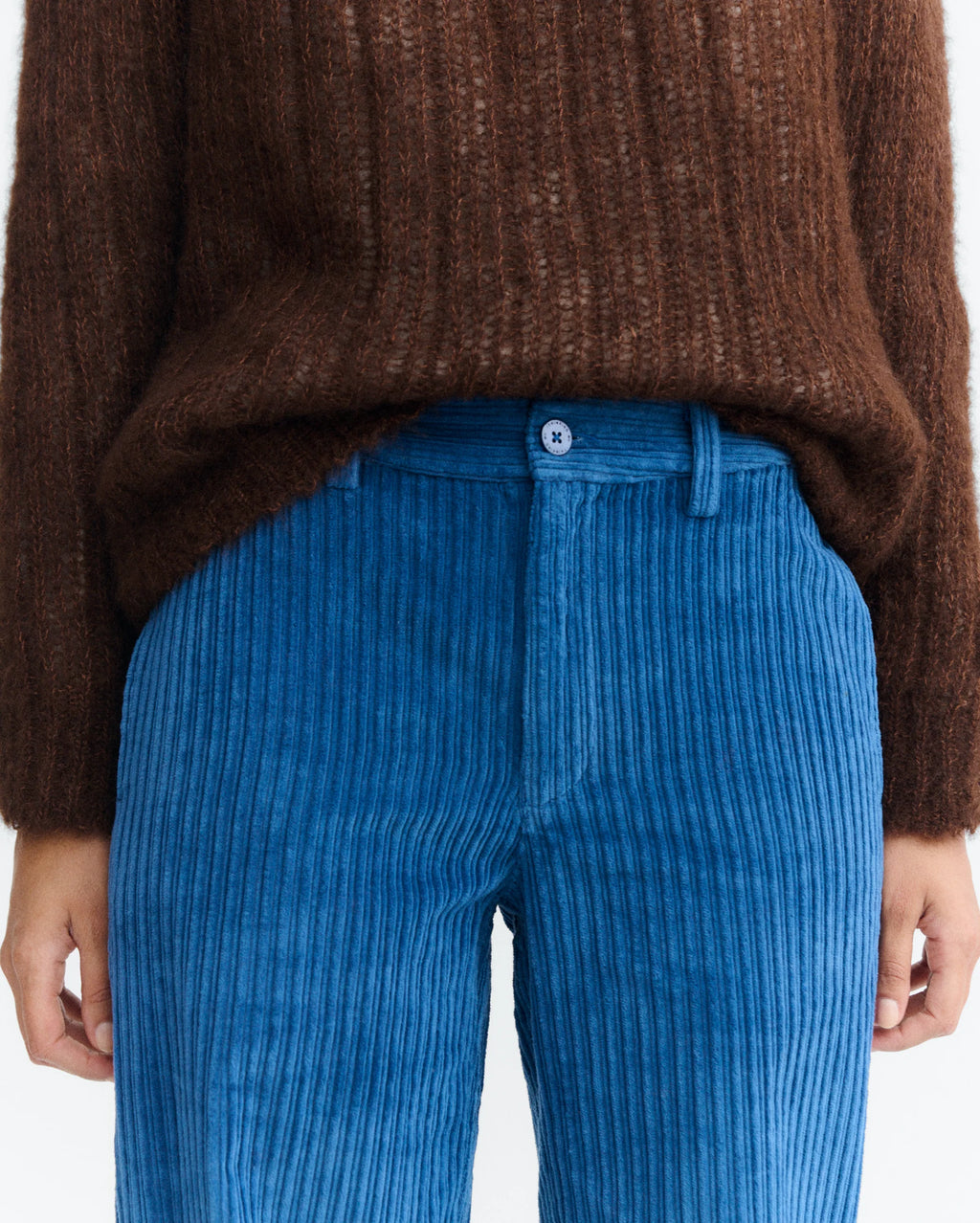 Delft blue corduroy serena pants