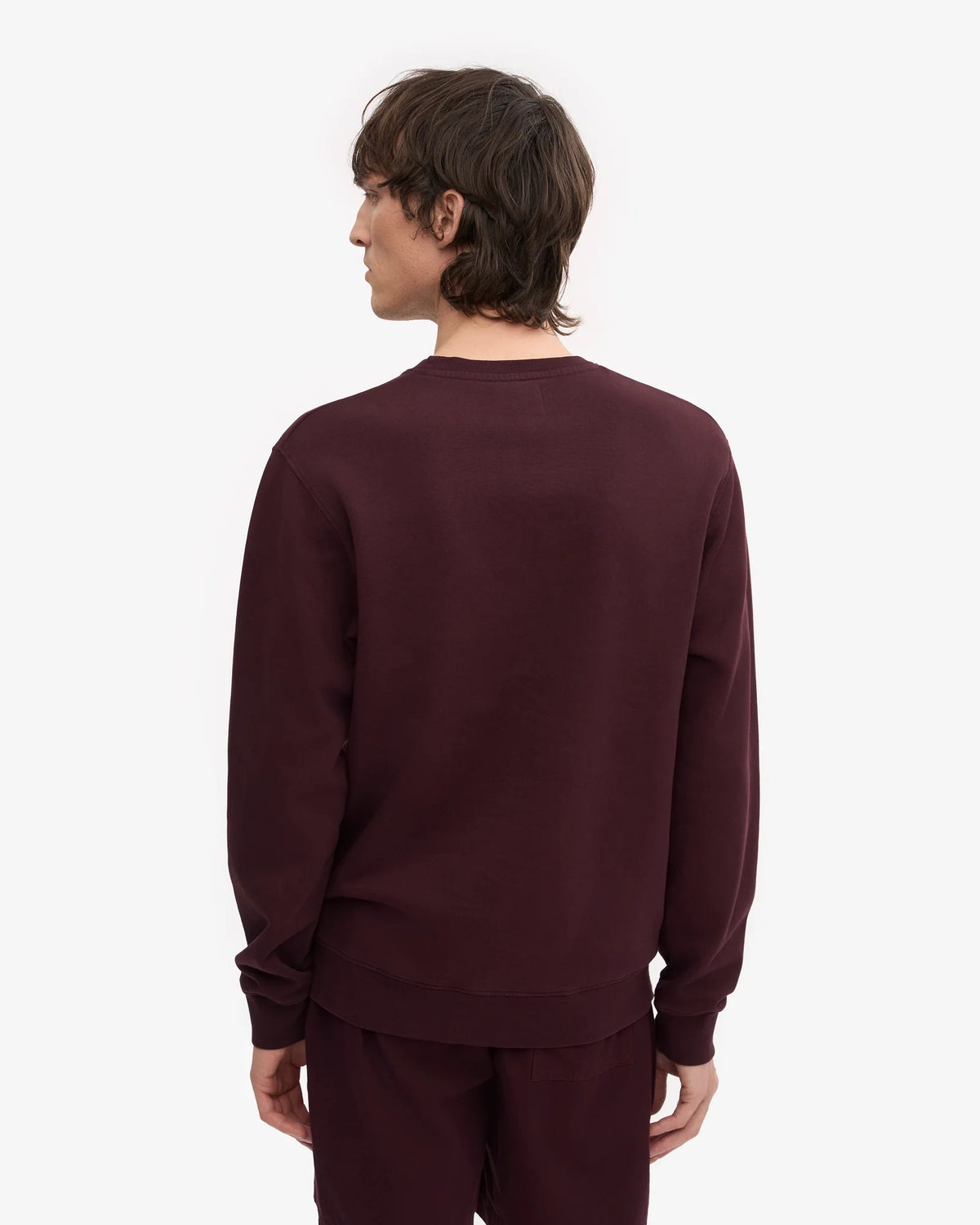 Oversized organic LS T-shirt - Oxblood red