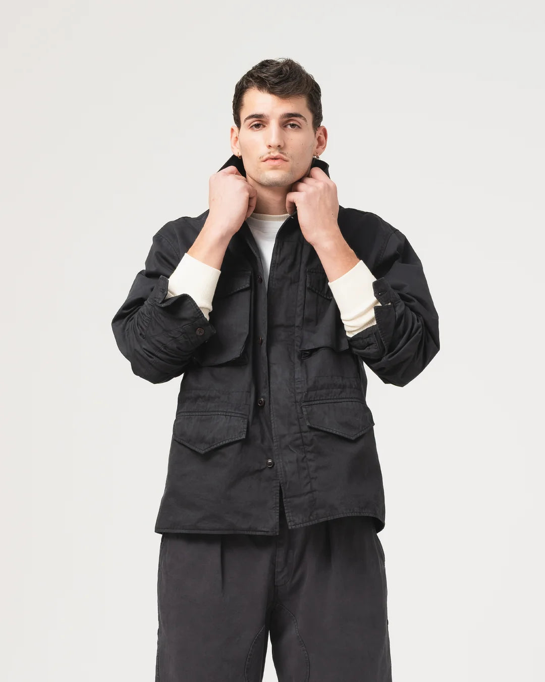 Jungle jacket – Gabardine satin asphalt
