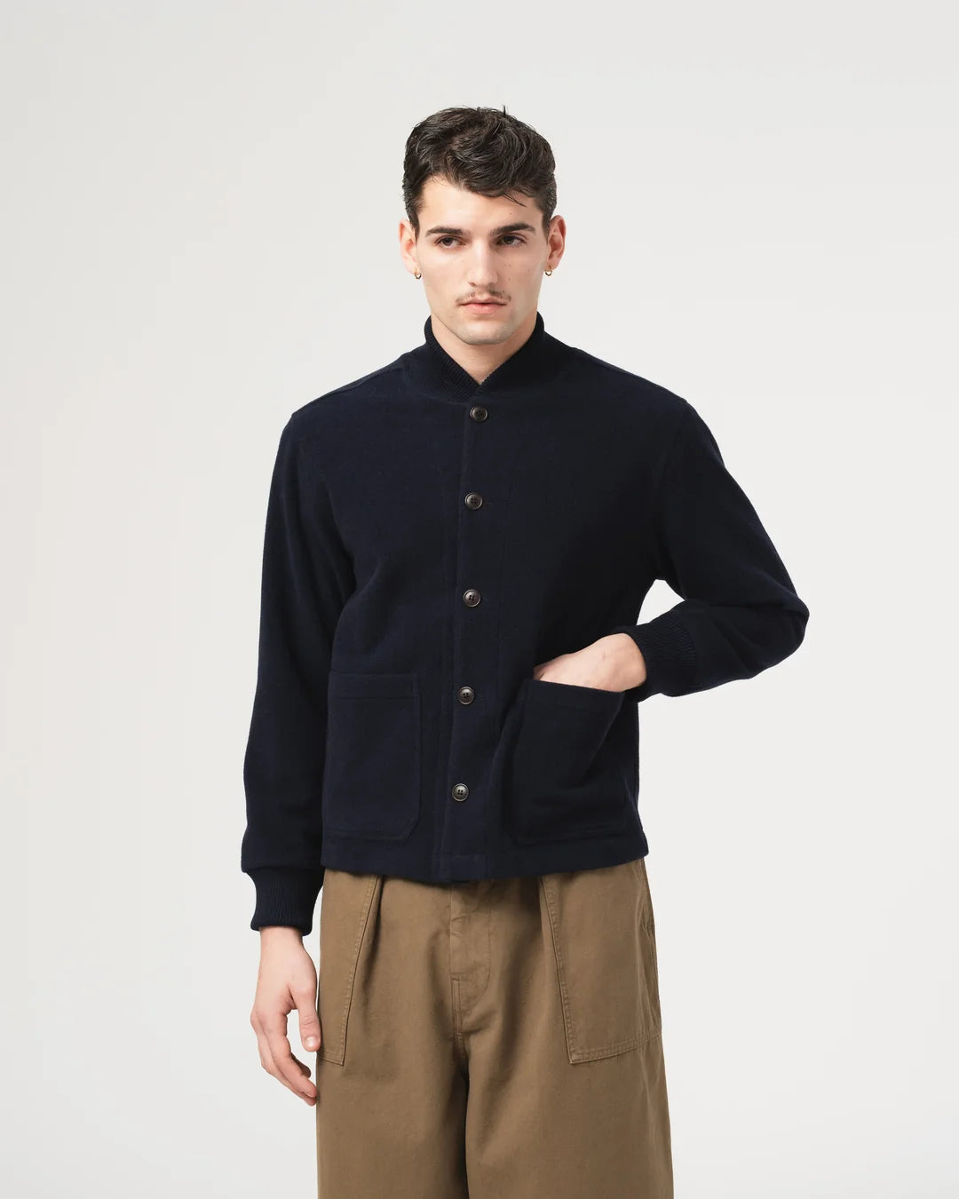 Officer cardigan - Pachuca wool navy