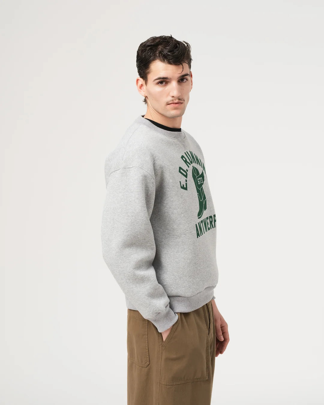 Bronx sweater – Jefferson fleece grey melange