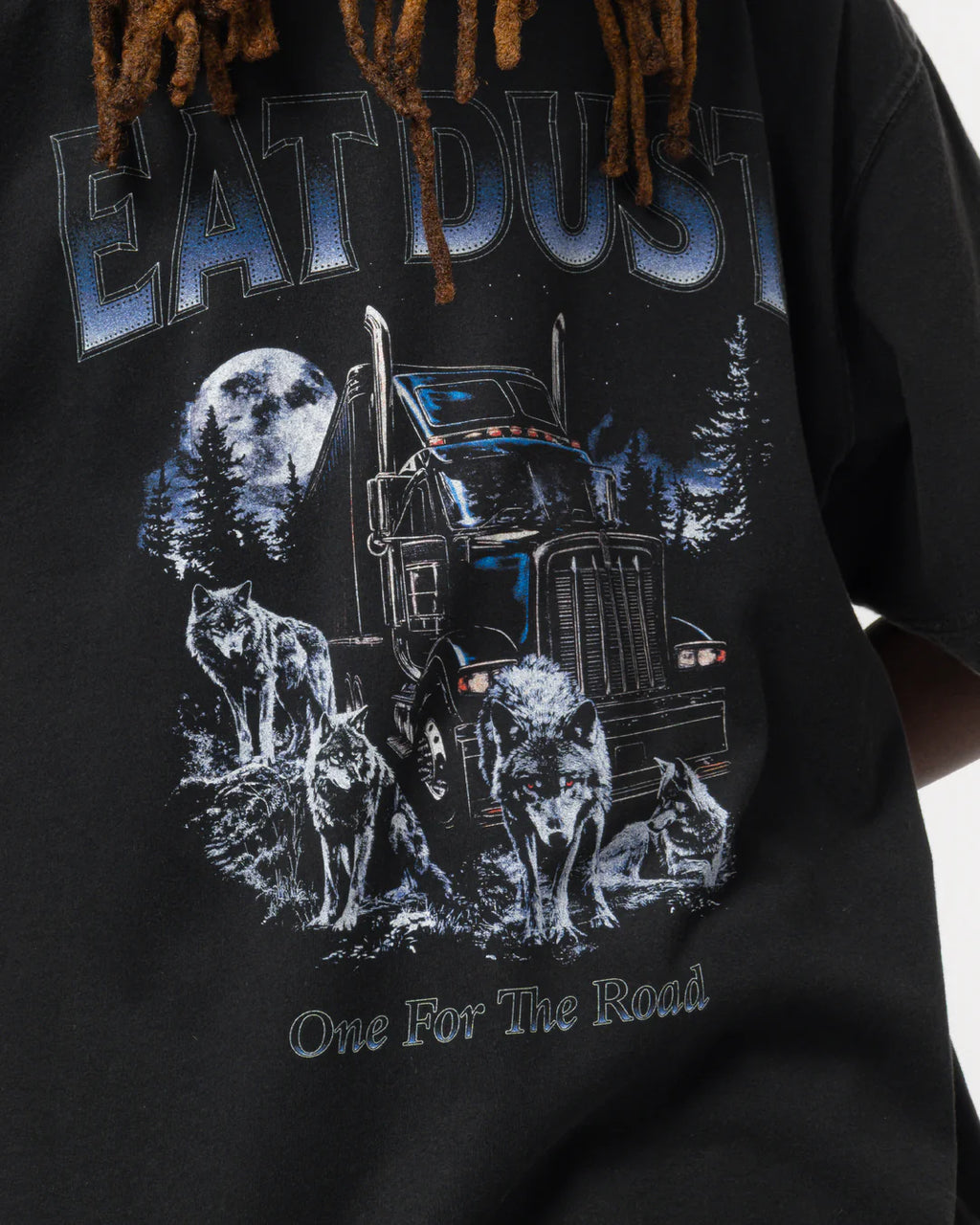 Oversized T-Shirt with Print - wolves