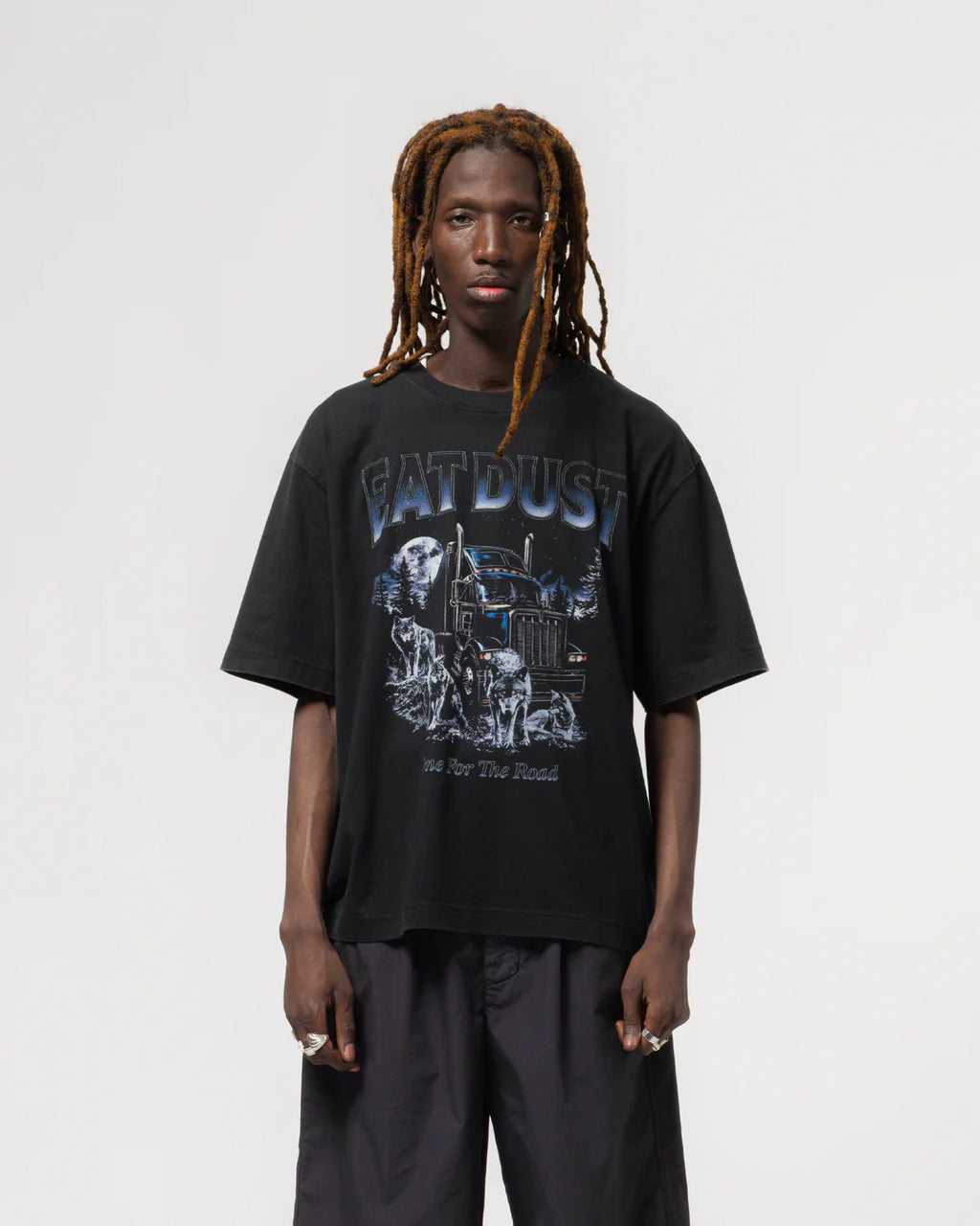 Oversized T-Shirt with Print - wolves