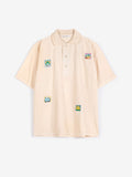 Bobo Labelled oversized poplin polo shirt