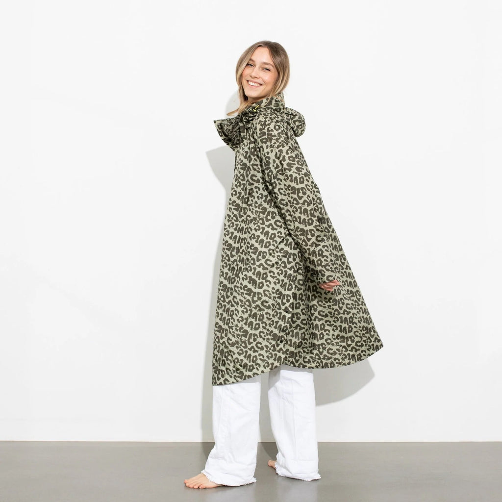 Raincoat - Leo Splashes Olive/Pale Olive